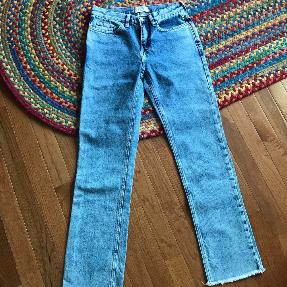 New Look Light Wash Straight Leg Mom Jean